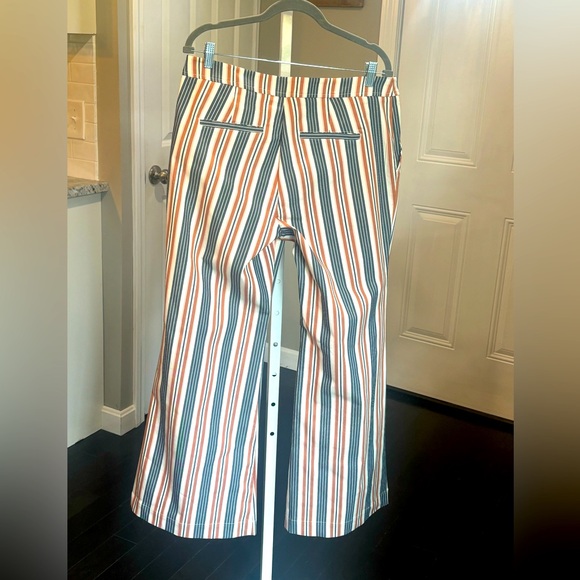 Anthropologie Low-Rise Striped Flare Pants - Picture 8 of 11